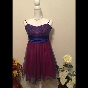 Bcx junior formal strapless  purple dress  size 11
